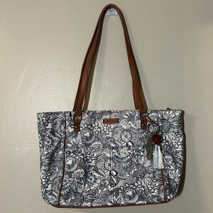 Sakroots artist Circle Metro Tote - Navy Spirit Desert NWOT